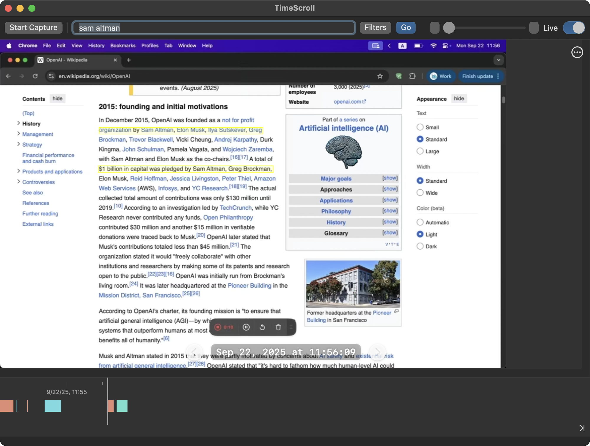 Sample screenshot